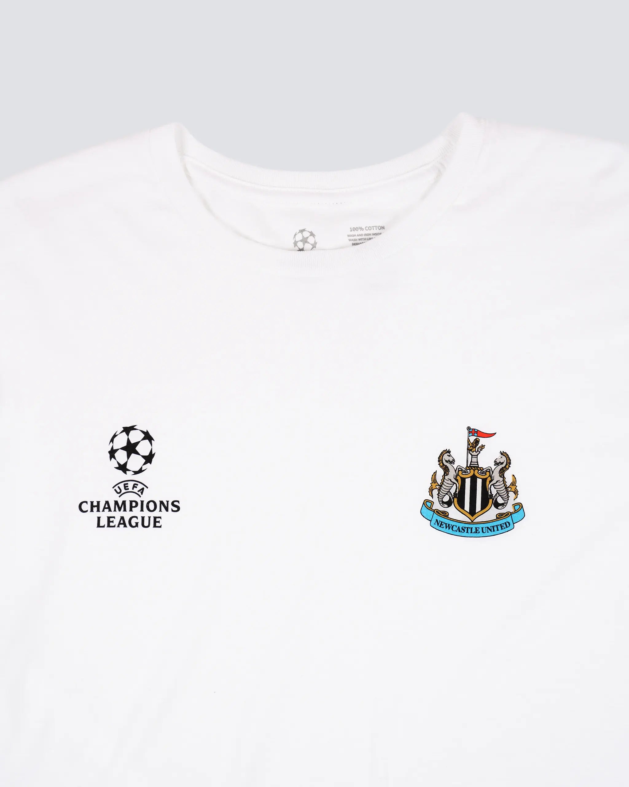 Newcastle United Champions League 25/26 White T-Shirt