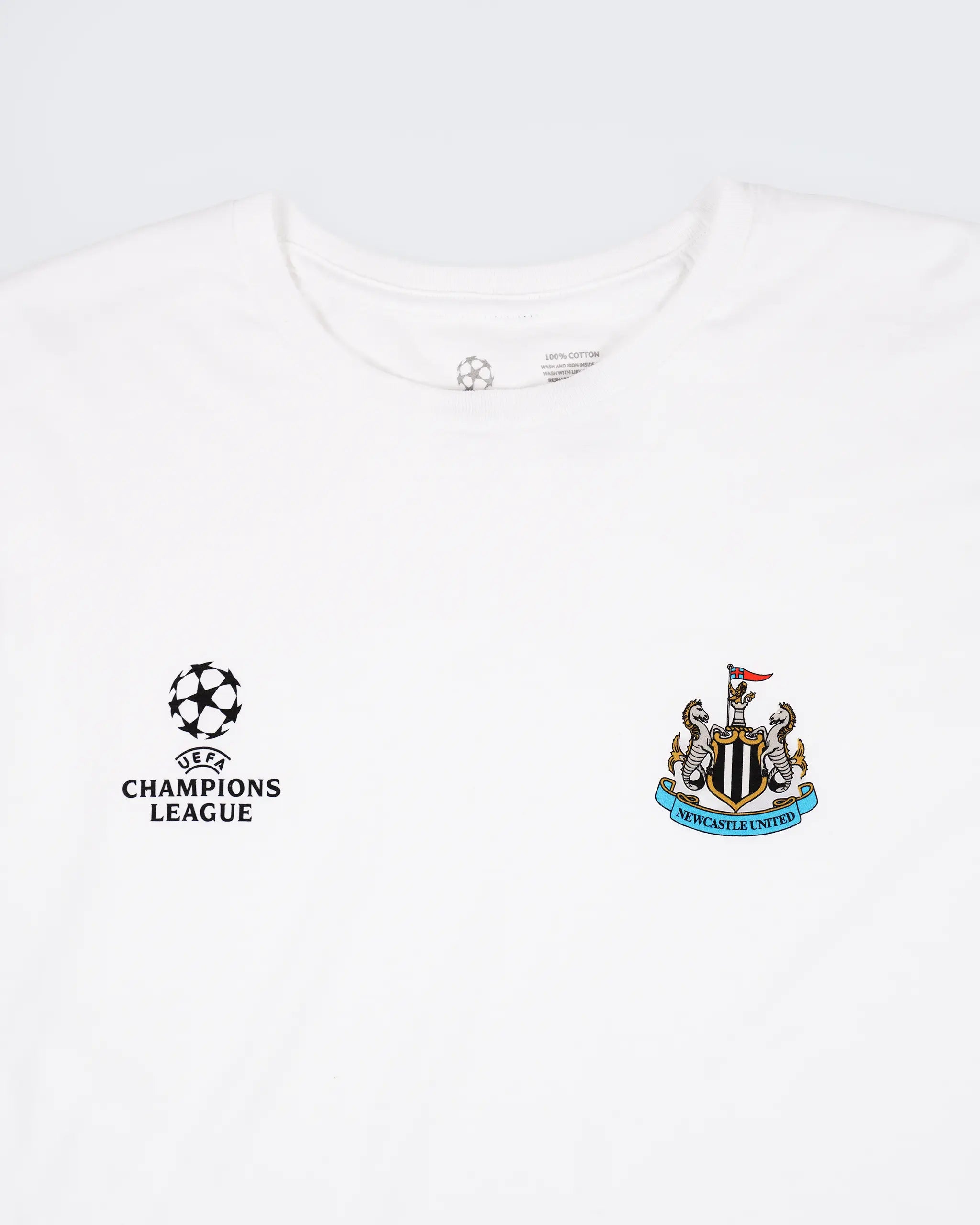 Newcastle United Champions League 25/26 White T-Shirt