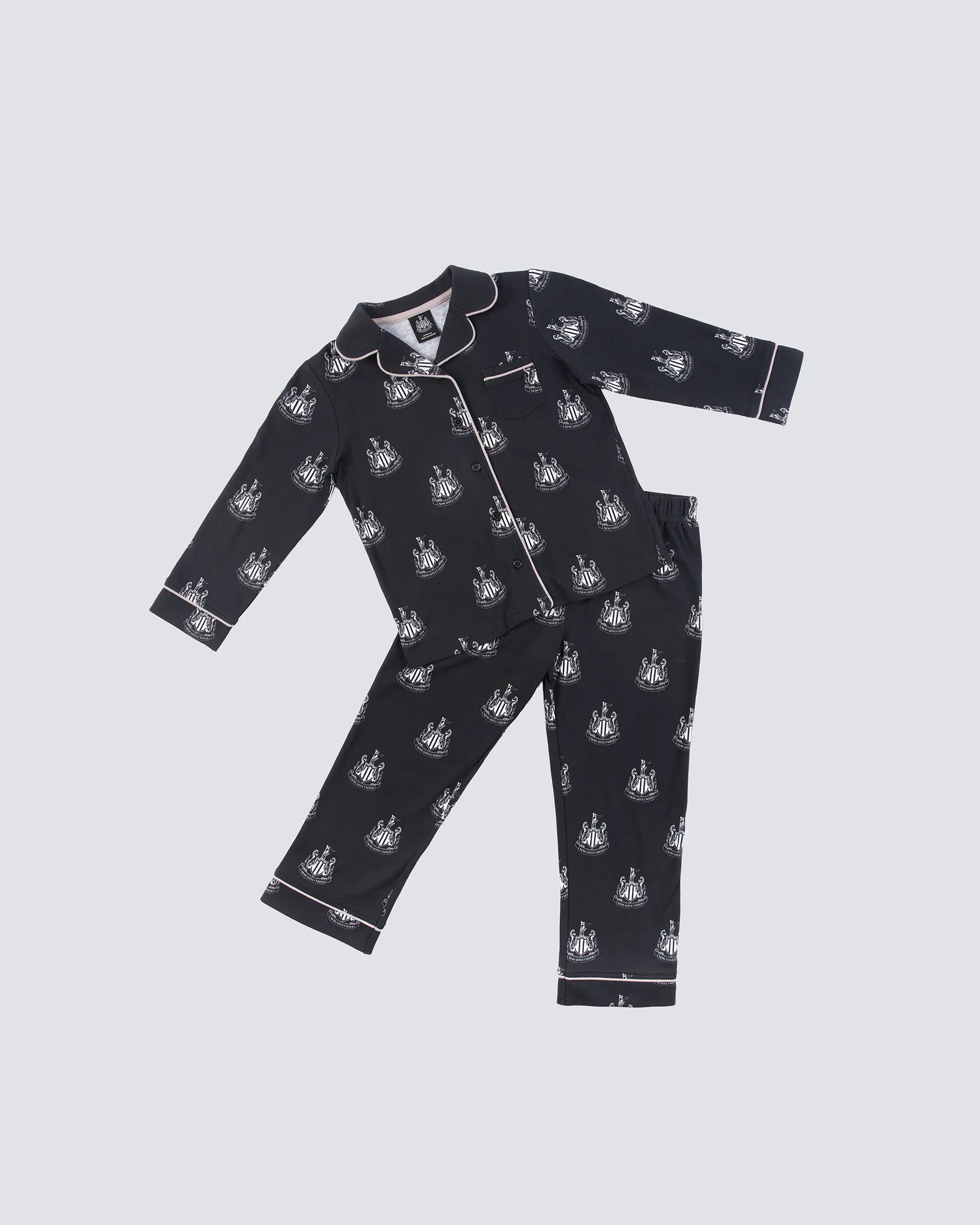 Newcastle United Kid's Black Crest Pyjama Set