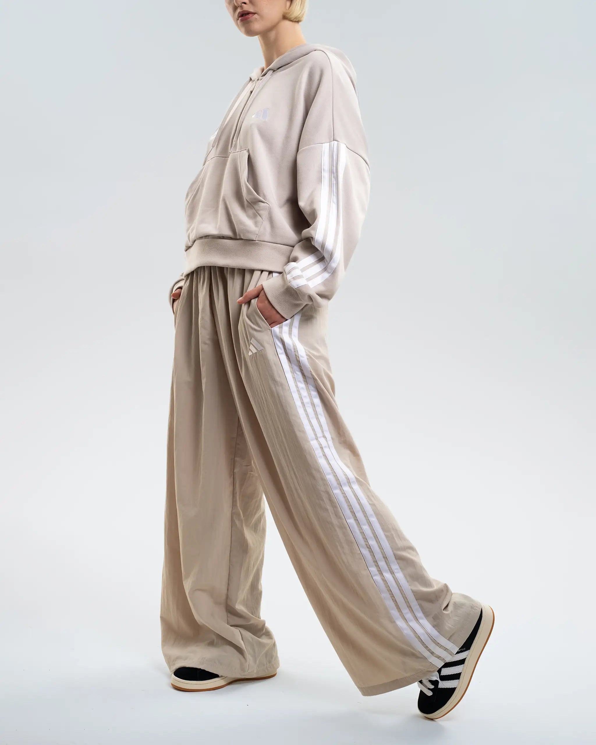 Newcastle United adidas Women's Stone Woven Parachute Tracksuit Bottoms