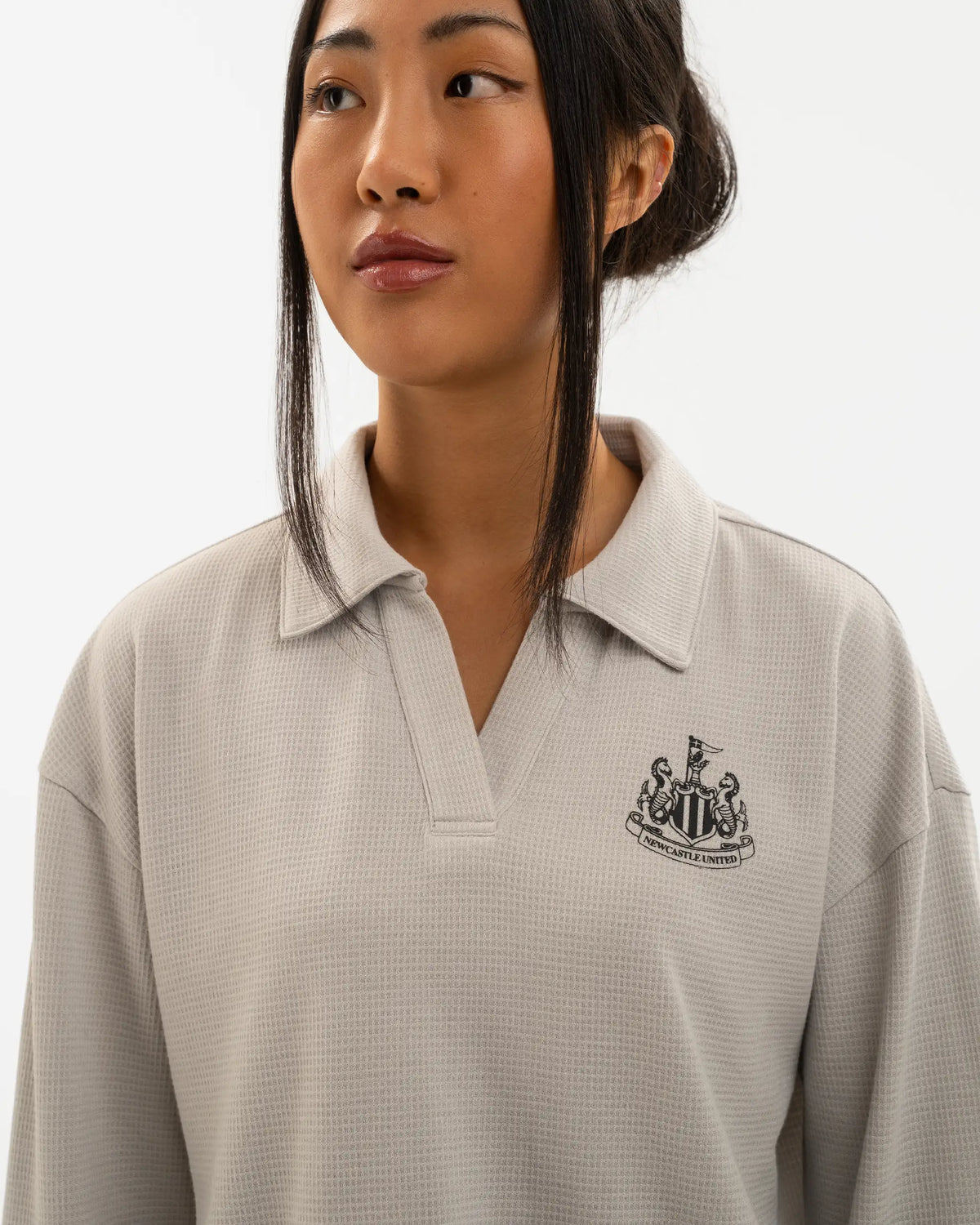 Newcastle United Women's Grey Waffle Long Pyjama Set