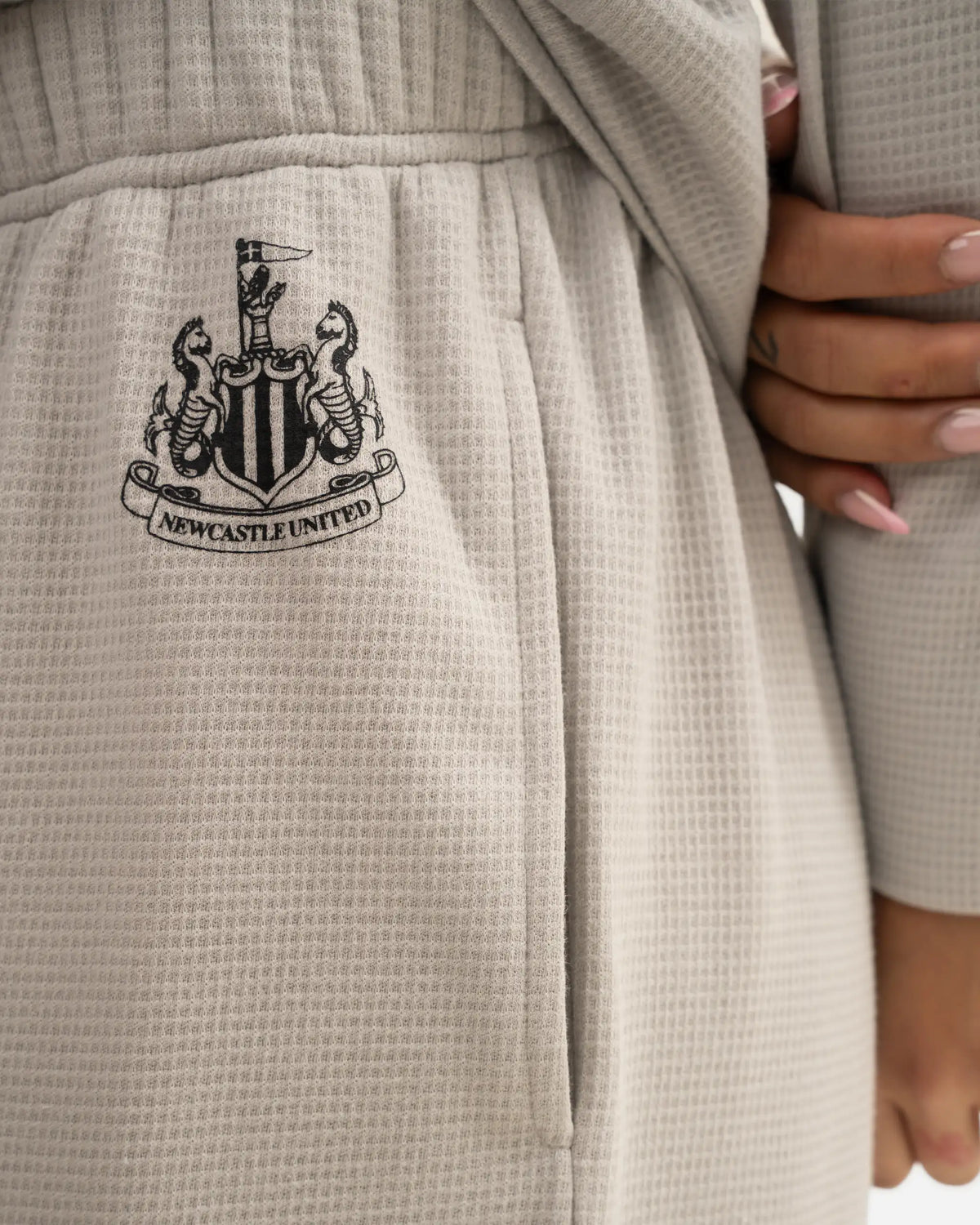 Newcastle United Women's Grey Waffle Long Pyjama Set