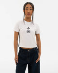 Newcastle United adidas Women's Essentials 3-Stripes Slim White Baby T-Shirt