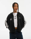 Newcastle United adidas Women's Essentials 3-Stripes French Terry Full-Zip Black Hoodie
