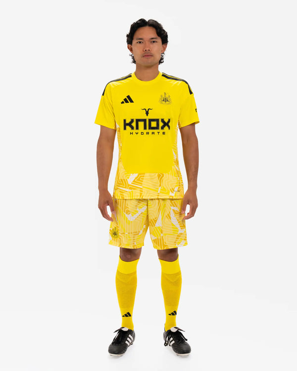 Newcastle United adidas 26/27 Yellow Goalkeeper Shorts