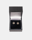 Newcastle United Black Plated Stud Earrings