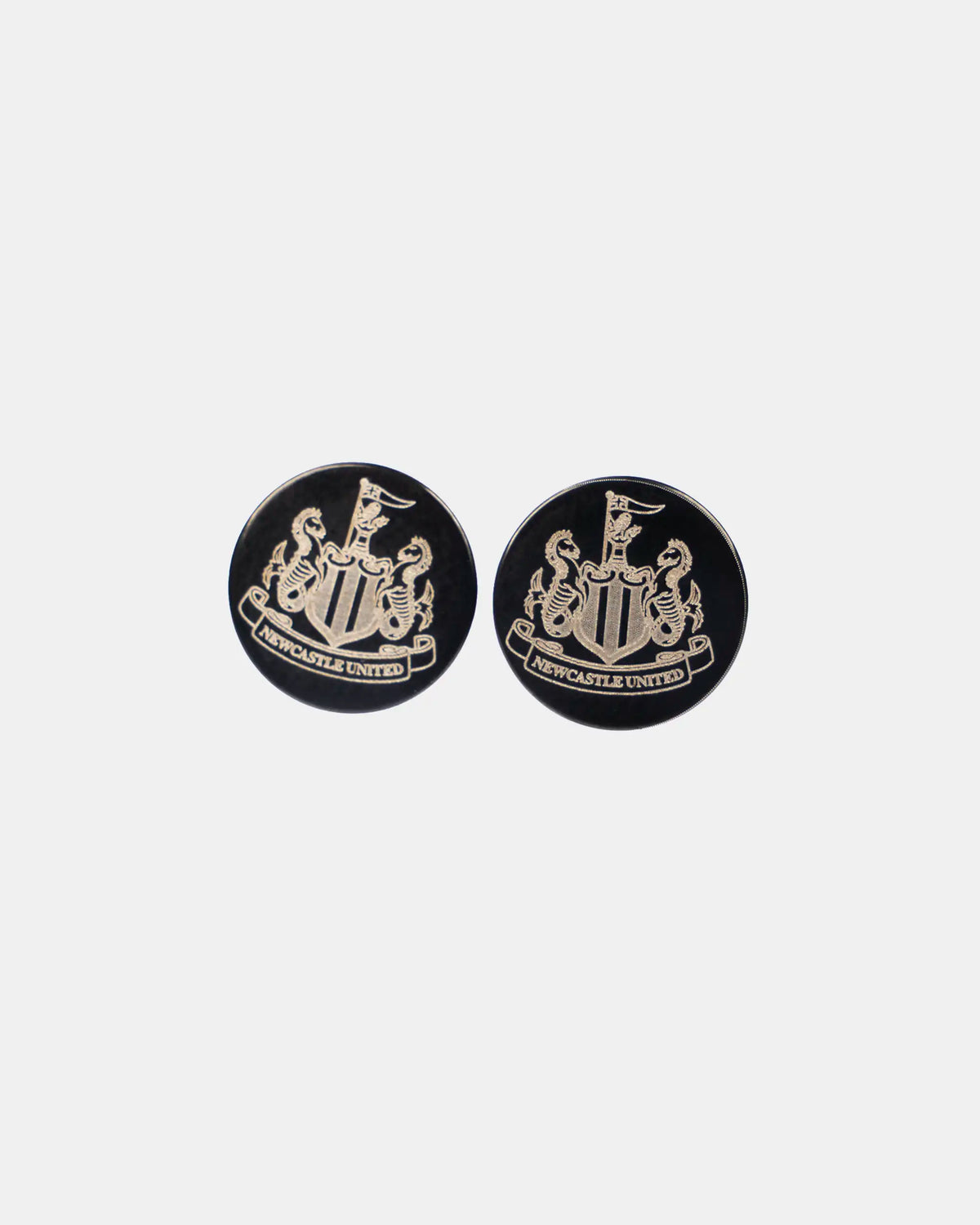 Newcastle United Black Plated Stud Earrings