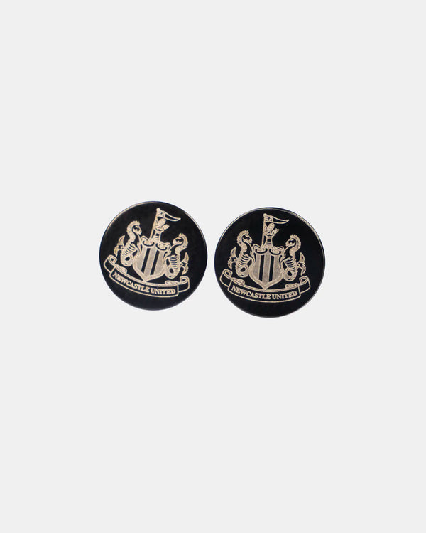 Newcastle United Black Plated Stud Earrings