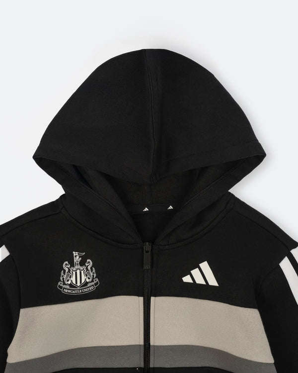 Newcastle United adidas Kids' Black 3-Stripe Tracksuit