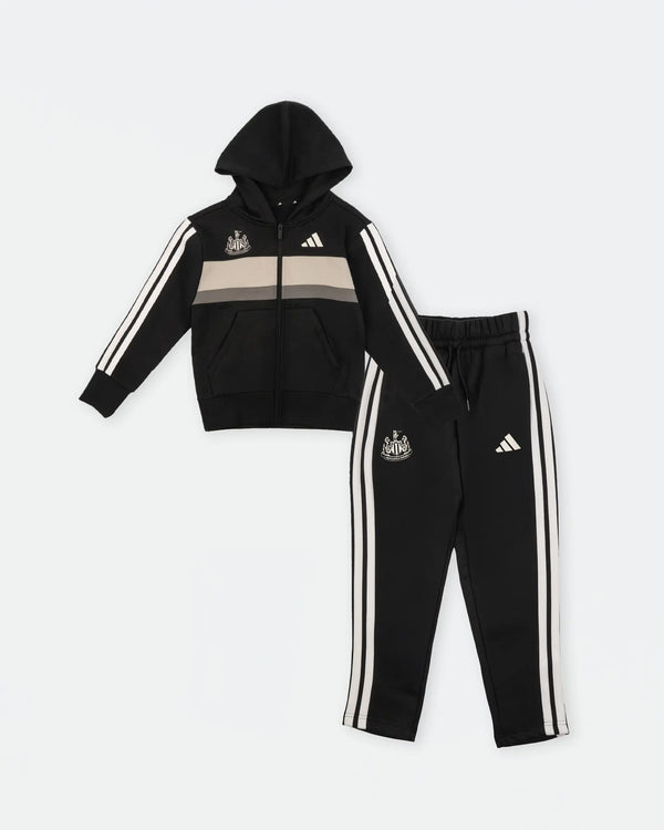 Newcastle United adidas Kids' Black 3-Stripe Tracksuit