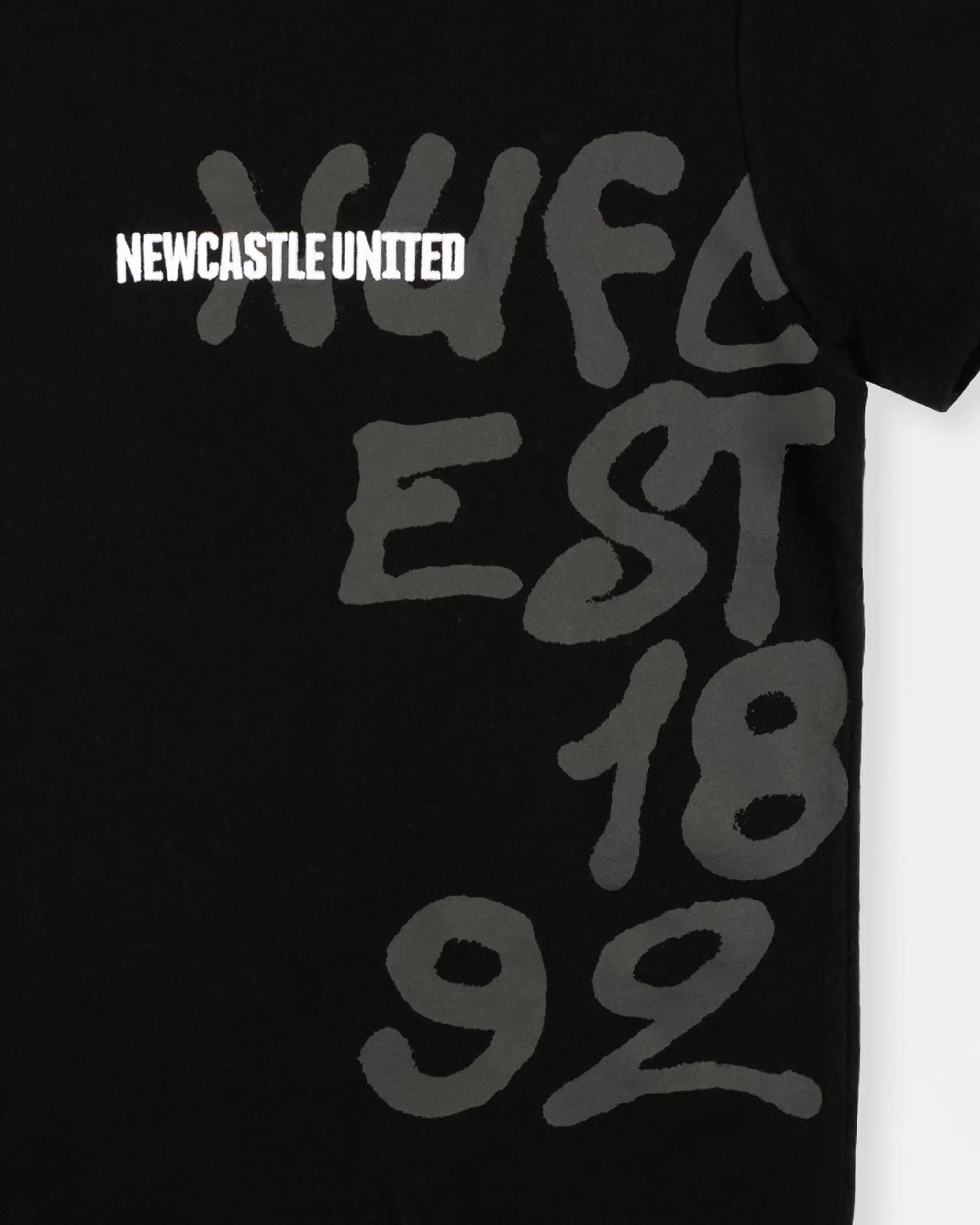Newcastle United Kids' Black Graffiti Print T-Shirt