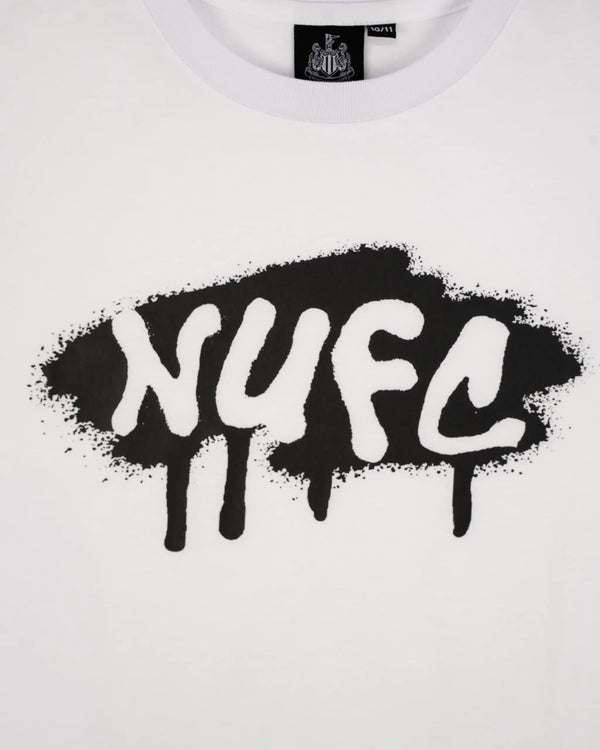 Newcastle United Kids' White Graffiti Print T-Shirt
