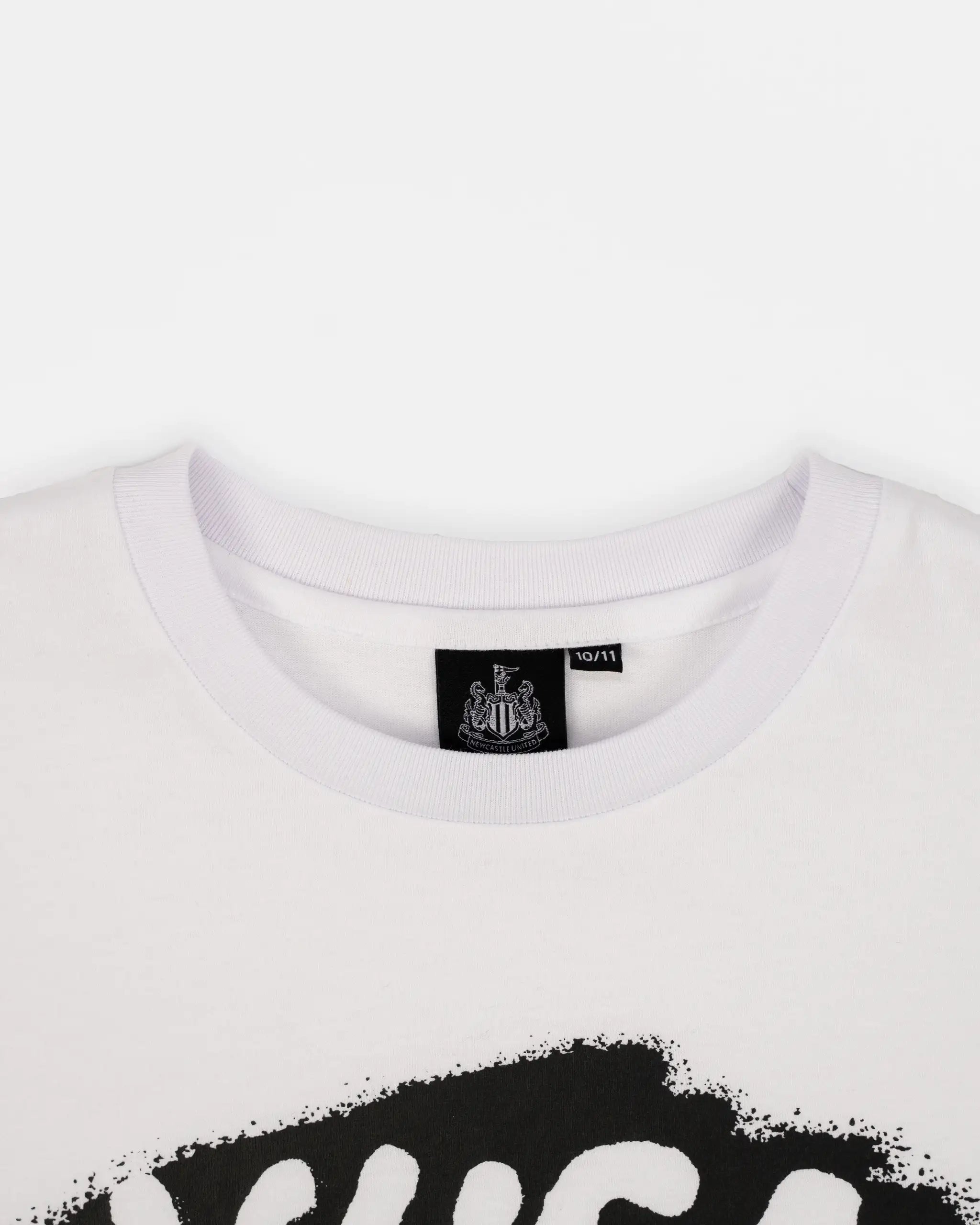 Newcastle United Kids' White Graffiti Print T-Shirt