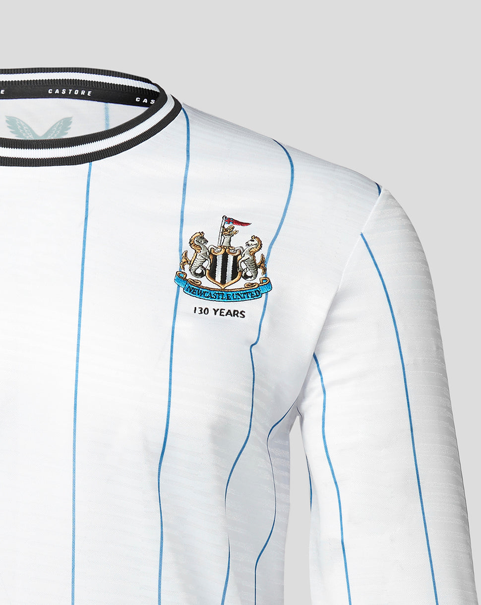 White Newcastle United anniversary long sleeve striped t-shirt
